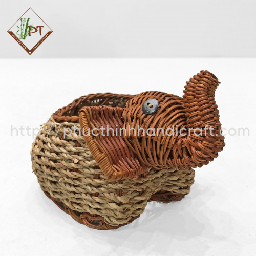 Elephant Basket for decoration model PTDI19