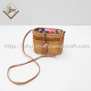 Rattan Bag With Leather Strap